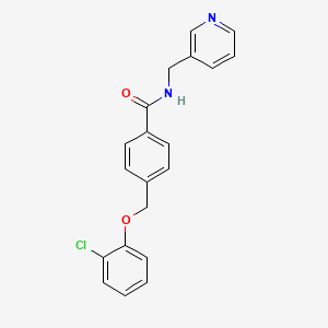 molecular formula C20H17ClN2O2 B4601585 4-[(2-CHLOROPHENOXY)METHYL]-N-[(PYRIDIN-3-YL)METHYL]BENZAMIDE 