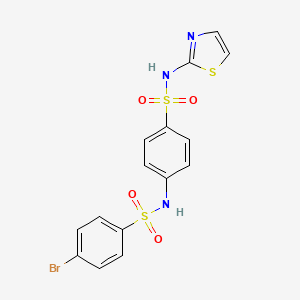 molecular formula C15H12BrN3O4S3 B4601608 4-BROMO-N-{4-[(1,3-THIAZOL-2-YL)SULFAMOYL]PHENYL}BENZENESULFONAMIDE 