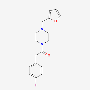 molecular formula C17H19FN2O2 B4601621 2-(4-FLUOROPHENYL)-1-[4-(2-FURYLMETHYL)PIPERAZINO]-1-ETHANONE 