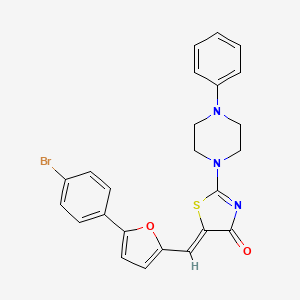 molecular formula C24H20BrN3O2S B4601623 5-{[5-(4-bromophenyl)-2-furyl]methylene}-2-(4-phenyl-1-piperazinyl)-1,3-thiazol-4(5H)-one 