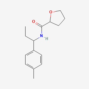 N-[1-(4-methylphenyl)propyl]oxolane-2-carboxamide