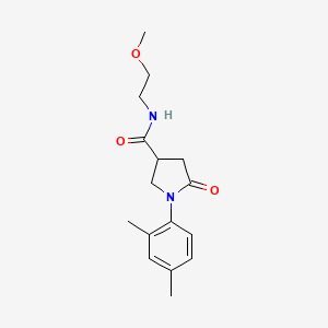 1-(2,4-dimethylphenyl)-N-(2-methoxyethyl)-5-oxo-3-pyrrolidinecarboxamide