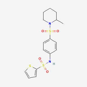 N-{4-[(2-methylpiperidin-1-yl)sulfonyl]phenyl}thiophene-2-sulfonamide