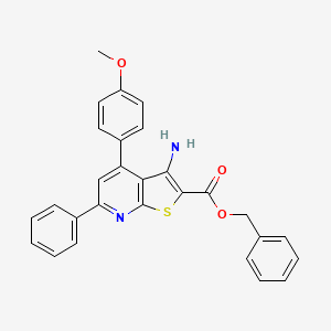 benzyl 3-amino-4-(4-methoxyphenyl)-6-phenylthieno[2,3-b]pyridine-2-carboxylate