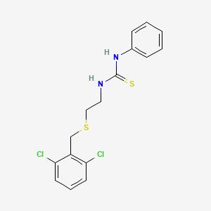 N-{2-[(2,6-dichlorobenzyl)thio]ethyl}-N'-phenylthiourea