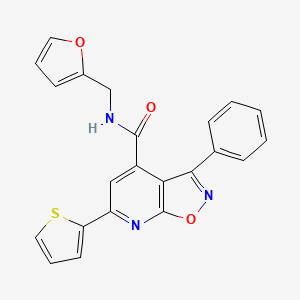 N-(2-furylmethyl)-3-phenyl-6-(2-thienyl)isoxazolo[5,4-b]pyridine-4-carboxamide