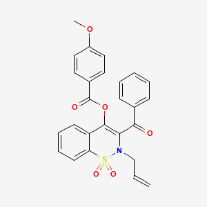 2-allyl-3-benzoyl-1,1-dioxido-2H-1,2-benzothiazin-4-yl 4-methoxybenzoate