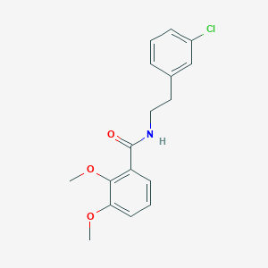 molecular formula C17H18ClNO3 B4601738 N-[2-(3-chlorophenyl)ethyl]-2,3-dimethoxybenzamide 