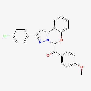 [2-(4-chlorophenyl)-1,10b-dihydropyrazolo[1,5-c][1,3]benzoxazin-5-yl](4-methoxyphenyl)methanone