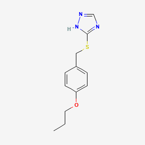 3-{[(4-PROPOXYPHENYL)METHYL]SULFANYL}-4H-1,2,4-TRIAZOLE