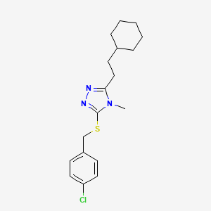 3-[(4-chlorobenzyl)sulfanyl]-5-(2-cyclohexylethyl)-4-methyl-4H-1,2,4-triazole