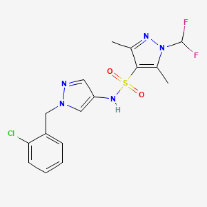 N~4~-[1-(2-CHLOROBENZYL)-1H-PYRAZOL-4-YL]-1-(DIFLUOROMETHYL)-3,5-DIMETHYL-1H-PYRAZOLE-4-SULFONAMIDE