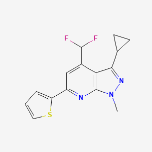 3-cyclopropyl-4-(difluoromethyl)-1-methyl-6-(2-thienyl)-1H-pyrazolo[3,4-b]pyridine