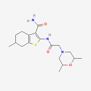 2-{[(2,6-Dimethylmorpholin-4-yl)acetyl]amino}-6-methyl-4,5,6,7-tetrahydro-1-benzothiophene-3-carboxamide