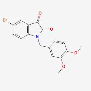 5-bromo-1-(3,4-dimethoxybenzyl)-1H-indole-2,3-dione