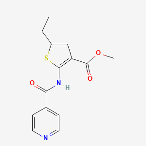 molecular formula C14H14N2O3S B4601902 methyl 5-ethyl-2-(isonicotinoylamino)-3-thiophenecarboxylate 