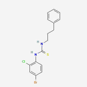 molecular formula C16H16BrClN2S B4601939 N-(4-bromo-2-chlorophenyl)-N'-(3-phenylpropyl)thiourea 