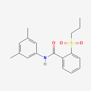 molecular formula C18H21NO3S B4601945 N-(3,5-dimethylphenyl)-2-propylsulfonylbenzamide 