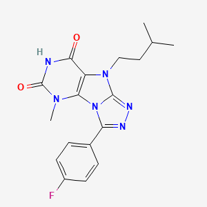 3-(4-fluorophenyl)-9-isopentyl-5-methyl-5H-[1,2,4]triazolo[4,3-e]purine-6,8(7H,9H)-dione