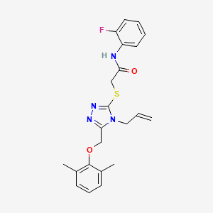 2-({5-[(2,6-dimethylphenoxy)methyl]-4-(prop-2-en-1-yl)-4H-1,2,4-triazol-3-yl}sulfanyl)-N-(2-fluorophenyl)acetamide