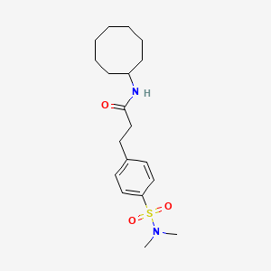 N-cyclooctyl-3-[4-(dimethylsulfamoyl)phenyl]propanamide