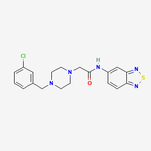 N-(2,1,3-BENZOTHIADIAZOL-5-YL)-2-[4-(3-CHLOROBENZYL)-1-PIPERAZINYL]ACETAMIDE