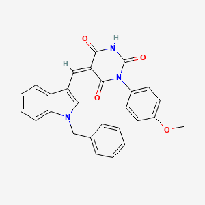 molecular formula C27H21N3O4 B4602054 5-[(1-benzyl-1H-indol-3-yl)methylene]-1-(4-methoxyphenyl)-2,4,6(1H,3H,5H)-pyrimidinetrione 