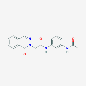 molecular formula C18H16N4O3 B4602057 N-[3-(acetylamino)phenyl]-2-(1-oxophthalazin-2(1H)-yl)acetamide 