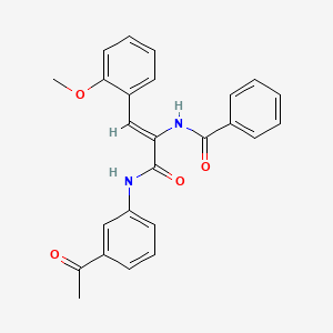 molecular formula C25H22N2O4 B4602076 N-[(Z)-3-(3-acetylanilino)-1-(2-methoxyphenyl)-3-oxoprop-1-en-2-yl]benzamide 