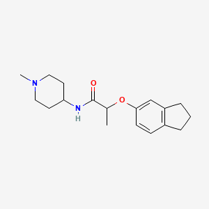 2-(2,3-dihydro-1H-inden-5-yloxy)-N-(1-methyl-4-piperidinyl)propanamide