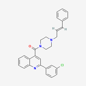 molecular formula C29H26ClN3O B4602103 2-(3-chlorophenyl)-4-{[4-(3-phenyl-2-propen-1-yl)-1-piperazinyl]carbonyl}quinoline 