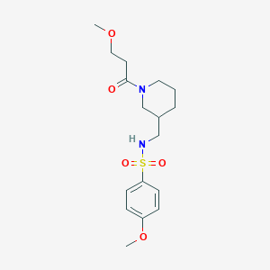 4-methoxy-N-{[1-(3-methoxypropanoyl)-3-piperidinyl]methyl}benzenesulfonamide