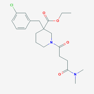 ethyl 3-(3-chlorobenzyl)-1-[4-(dimethylamino)-4-oxobutanoyl]-3-piperidinecarboxylate