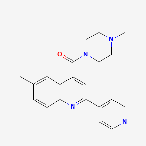 molecular formula C22H24N4O B4602151 4-(4-ETHYLPIPERAZINE-1-CARBONYL)-6-METHYL-2-(PYRIDIN-4-YL)QUINOLINE 