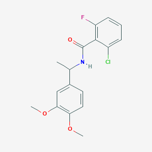 2-chloro-N-[1-(3,4-dimethoxyphenyl)ethyl]-6-fluorobenzamide