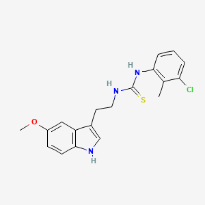 molecular formula C19H20ClN3OS B4602173 1-(3-chloro-2-methylphenyl)-3-[2-(5-methoxy-1H-indol-3-yl)ethyl]thiourea 