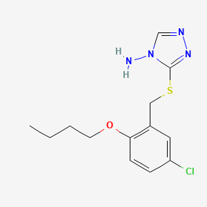 3-[(2-butoxy-5-chlorobenzyl)thio]-4H-1,2,4-triazol-4-amine