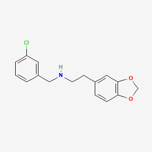 [2-(2H-1,3-BENZODIOXOL-5-YL)ETHYL][(3-CHLOROPHENYL)METHYL]AMINE