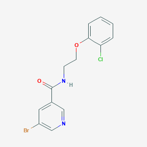 molecular formula C14H12BrClN2O2 B4602243 5-bromo-N-[2-(2-chlorophenoxy)ethyl]pyridine-3-carboxamide 