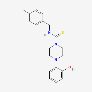 molecular formula C19H23N3OS B4602247 4-(2-hydroxyphenyl)-N-(4-methylbenzyl)-1-piperazinecarbothioamide 