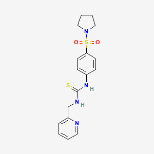 N-(2-pyridinylmethyl)-N'-[4-(1-pyrrolidinylsulfonyl)phenyl]thiourea