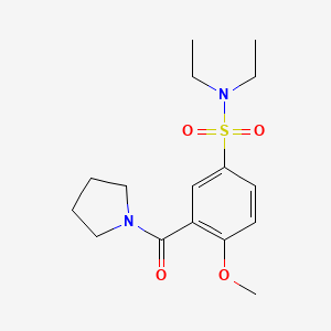 molecular formula C16H24N2O4S B4602280 N,N-diethyl-4-methoxy-3-(pyrrolidin-1-ylcarbonyl)benzenesulfonamide 