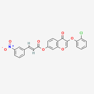 3-(2-chlorophenoxy)-4-oxo-4H-chromen-7-yl 3-(3-nitrophenyl)acrylate