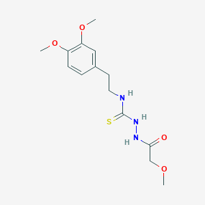 molecular formula C14H21N3O4S B4602376 N-[2-(3,4-dimethoxyphenyl)ethyl]-2-(methoxyacetyl)hydrazinecarbothioamide 