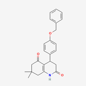 4-[4-(BENZYLOXY)PHENYL]-7,7-DIMETHYL-1,2,3,4,5,6,7,8-OCTAHYDROQUINOLINE-2,5-DIONE