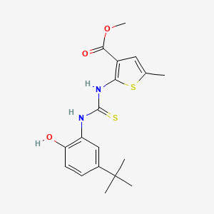 methyl 2-({[(5-tert-butyl-2-hydroxyphenyl)amino]carbonothioyl}amino)-5-methyl-3-thiophenecarboxylate