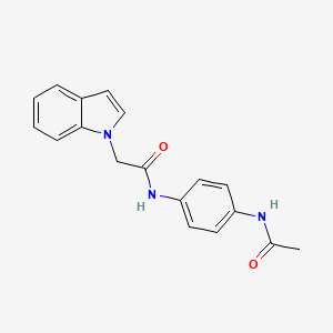 N-[4-(acetylamino)phenyl]-2-(1H-indol-1-yl)acetamide