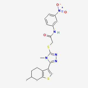 2-{[4-methyl-5-(6-methyl-4,5,6,7-tetrahydro-1-benzothiophen-3-yl)-4H-1,2,4-triazol-3-yl]sulfanyl}-N-(3-nitrophenyl)acetamide