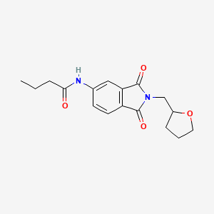 N-[1,3-dioxo-2-(tetrahydrofuran-2-ylmethyl)-2,3-dihydro-1H-isoindol-5-yl]butanamide