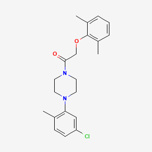 molecular formula C21H25ClN2O2 B4602480 1-[4-(5-Chloro-2-methylphenyl)piperazin-1-yl]-2-(2,6-dimethylphenoxy)ethanone 